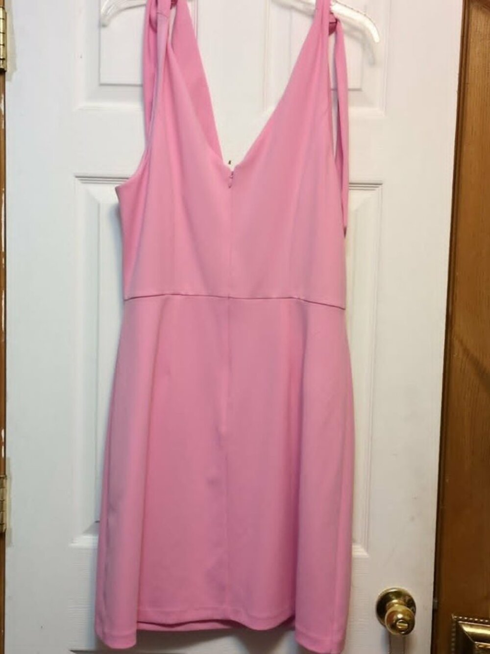 BCBGeneration Pink Tie Sleeve Minidress Size 14 New Adjustable Bow Knot Halter - Picture 4 of 8